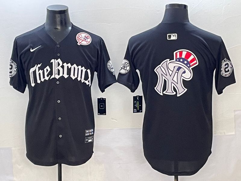 Men 2025 New York Yankees Blank Black Five generations Joint Name Nike MLB Jersey style 17->new york yankees->MLB Jersey